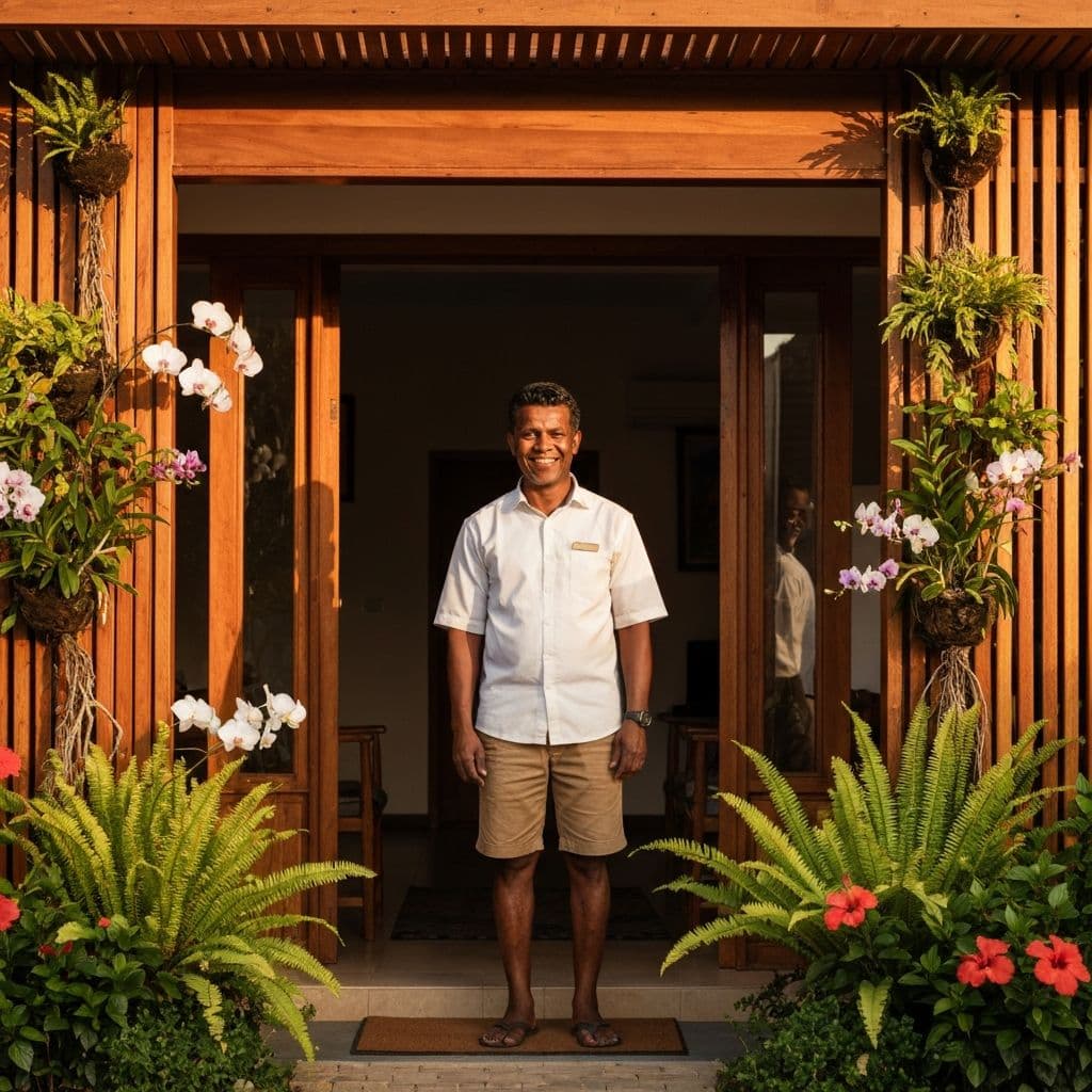 Kenyan host welcoming guests