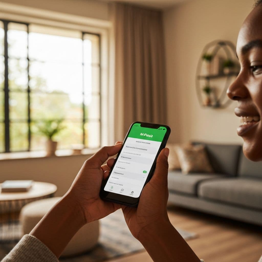 Secure M-Pesa payment on a smartphone