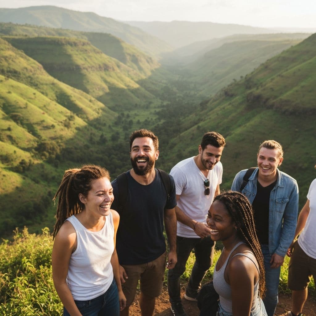 Travelers exploring Kenya